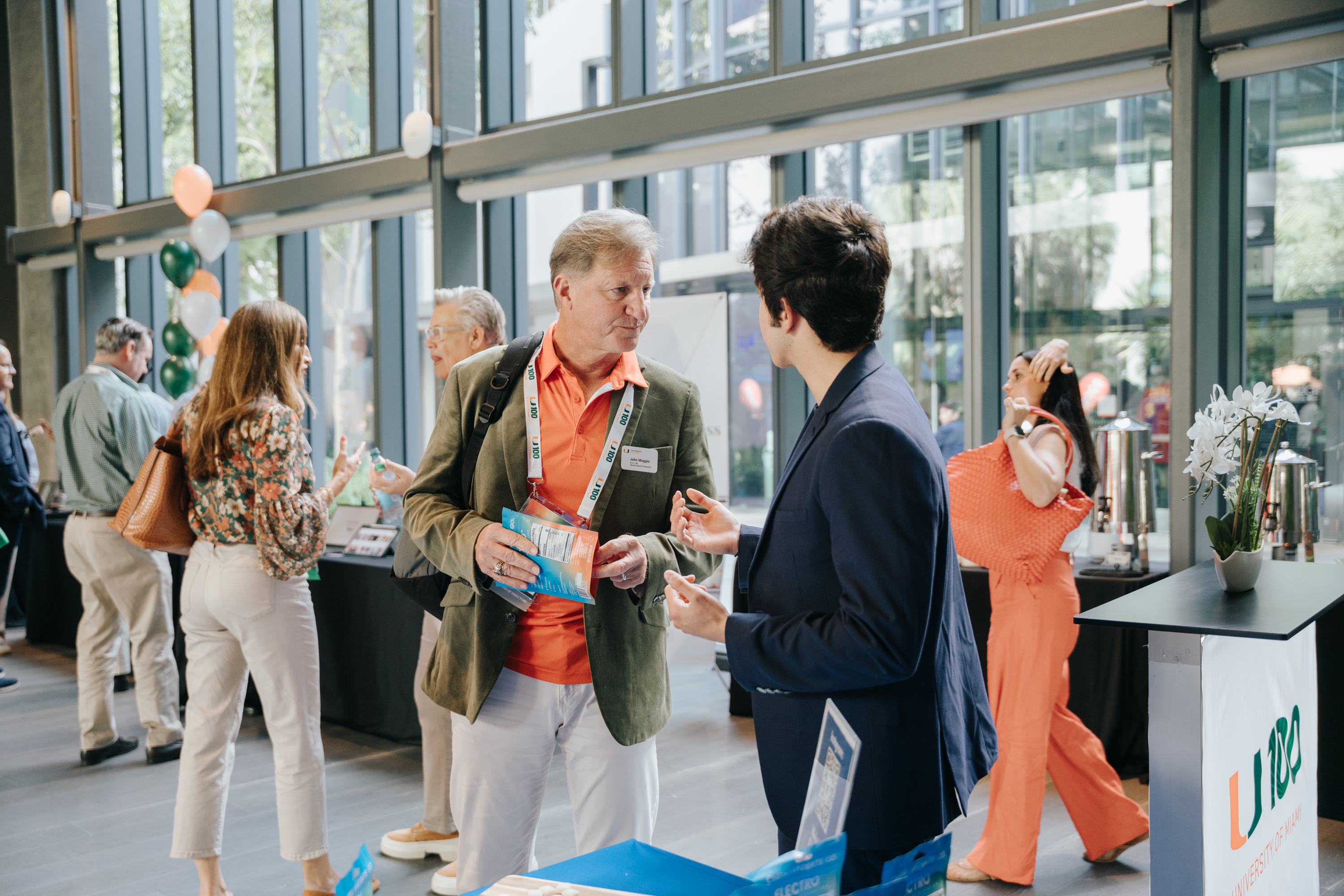 Electro team networking at event